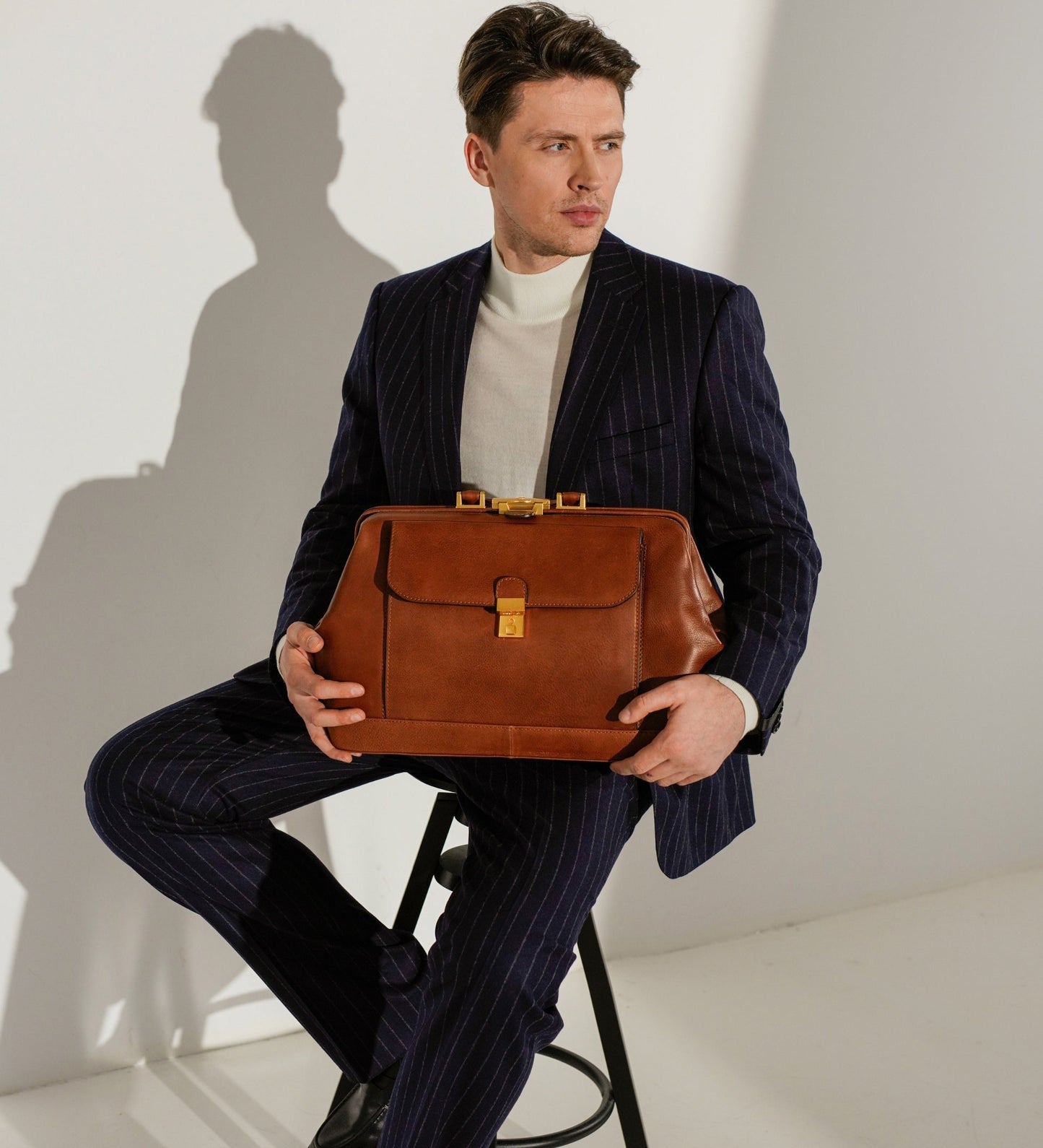 Grand sac de médecin en cuir italien - Hamlet