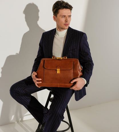 Grand sac de médecin en cuir italien - Hamlet