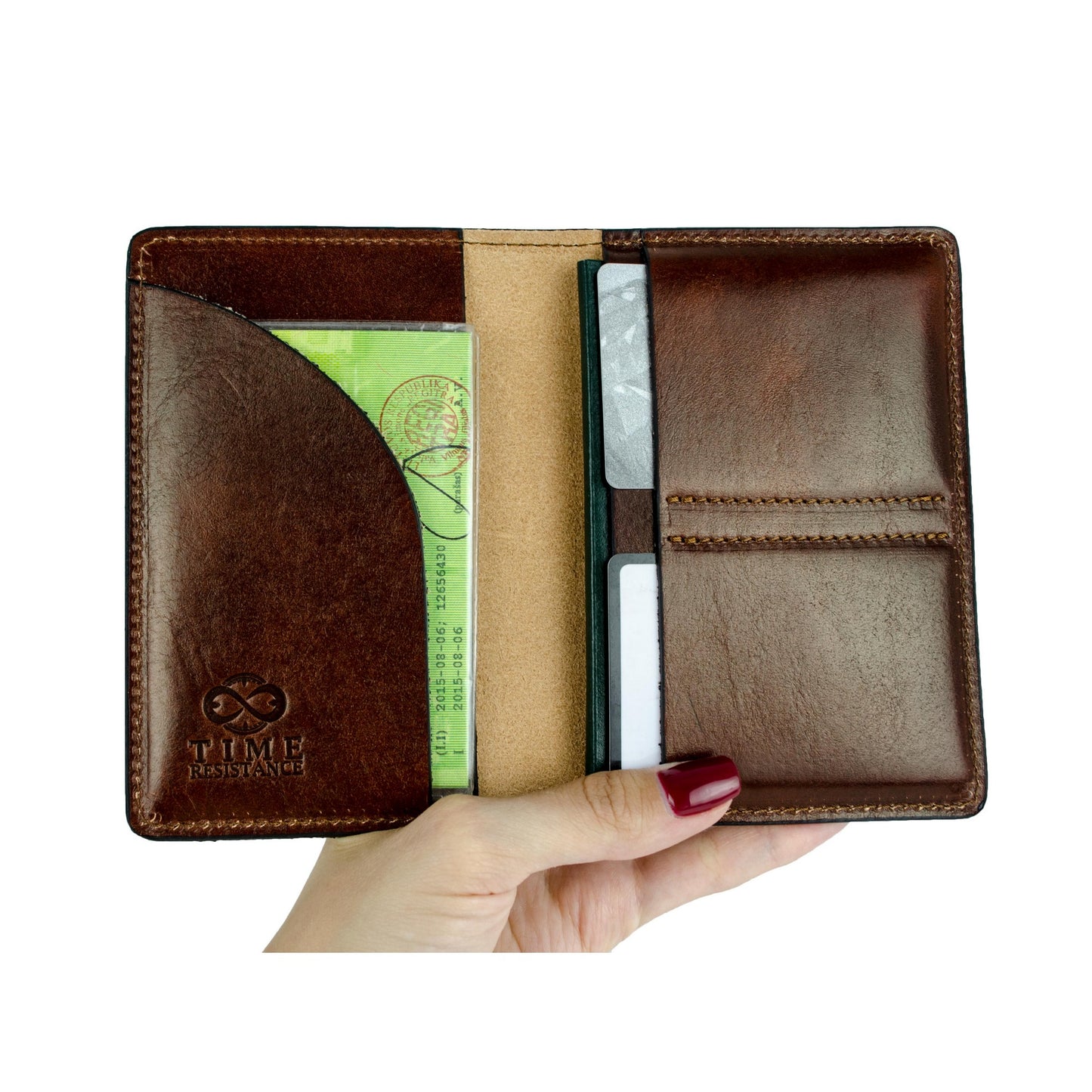 Small Leather Passport Holder - Gulliver's Travels Accessories Time Resistance   