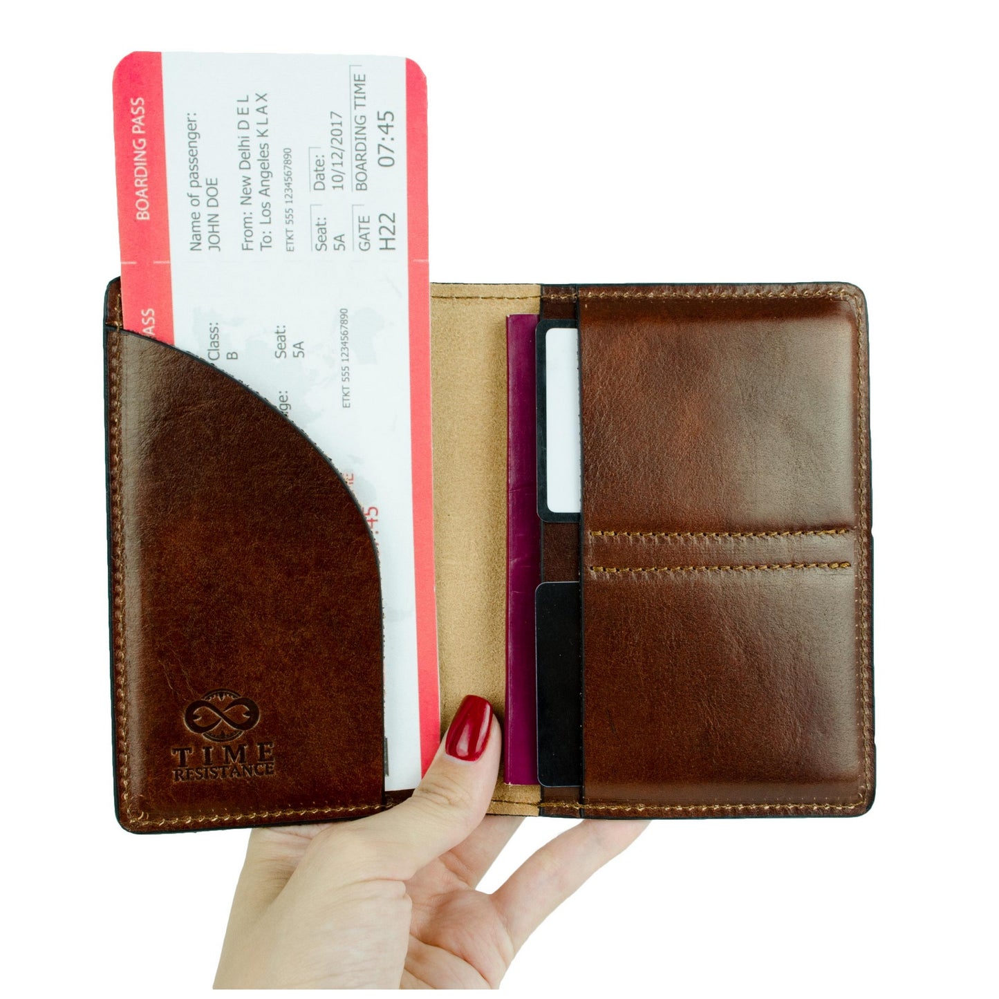 Small Leather Passport Holder - Gulliver's Travels Accessories Time Resistance   