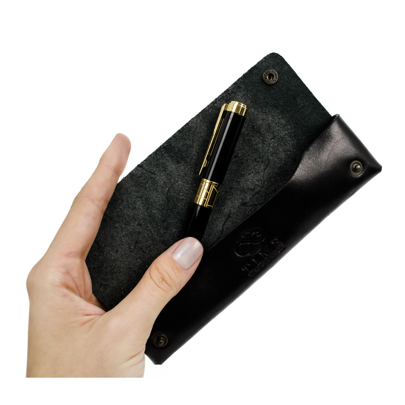 Leather Pen Case Holder - Appointment in Samarra Accessories Time Resistance   