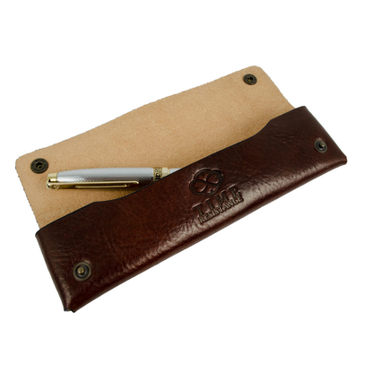 Leather Pen Case Holder - Appointment in Samarra Accessories Time Resistance   