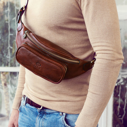 Leather Sling Bag Belly Bag - Independent People Accessories Time Resistance   