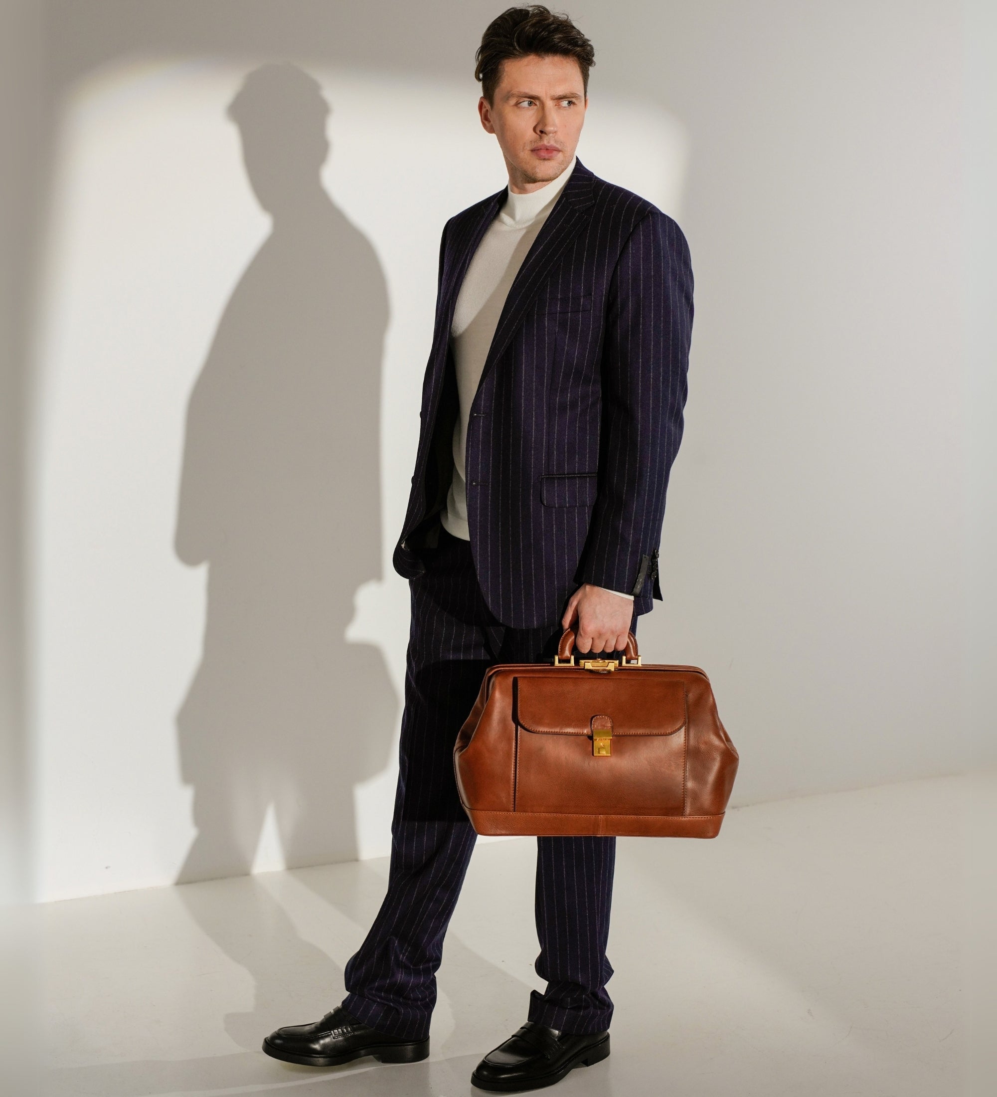 Large Italian Leather Doctor Bag - Hamlet