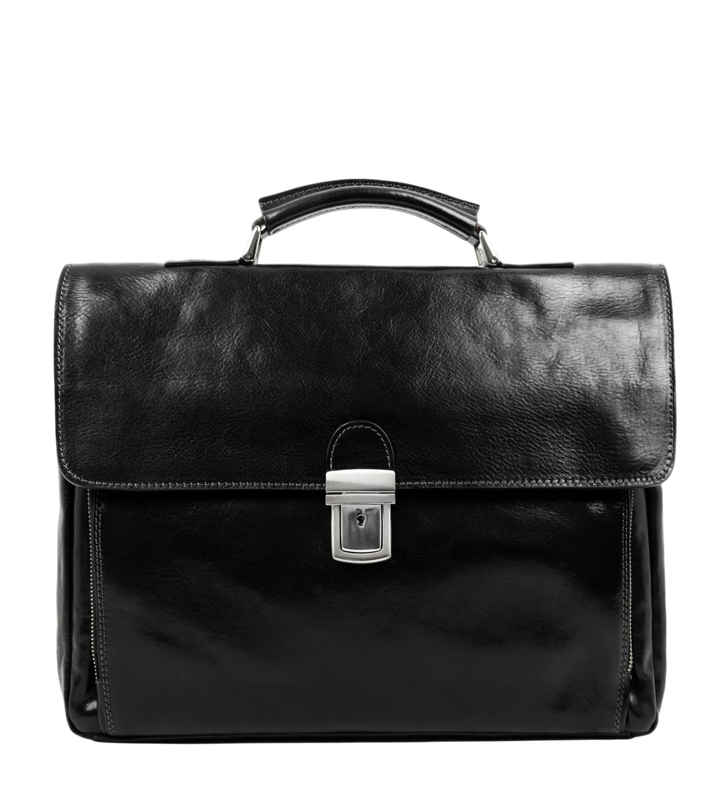 Leather Briefcase Laptop Bag  - In Cold Blood