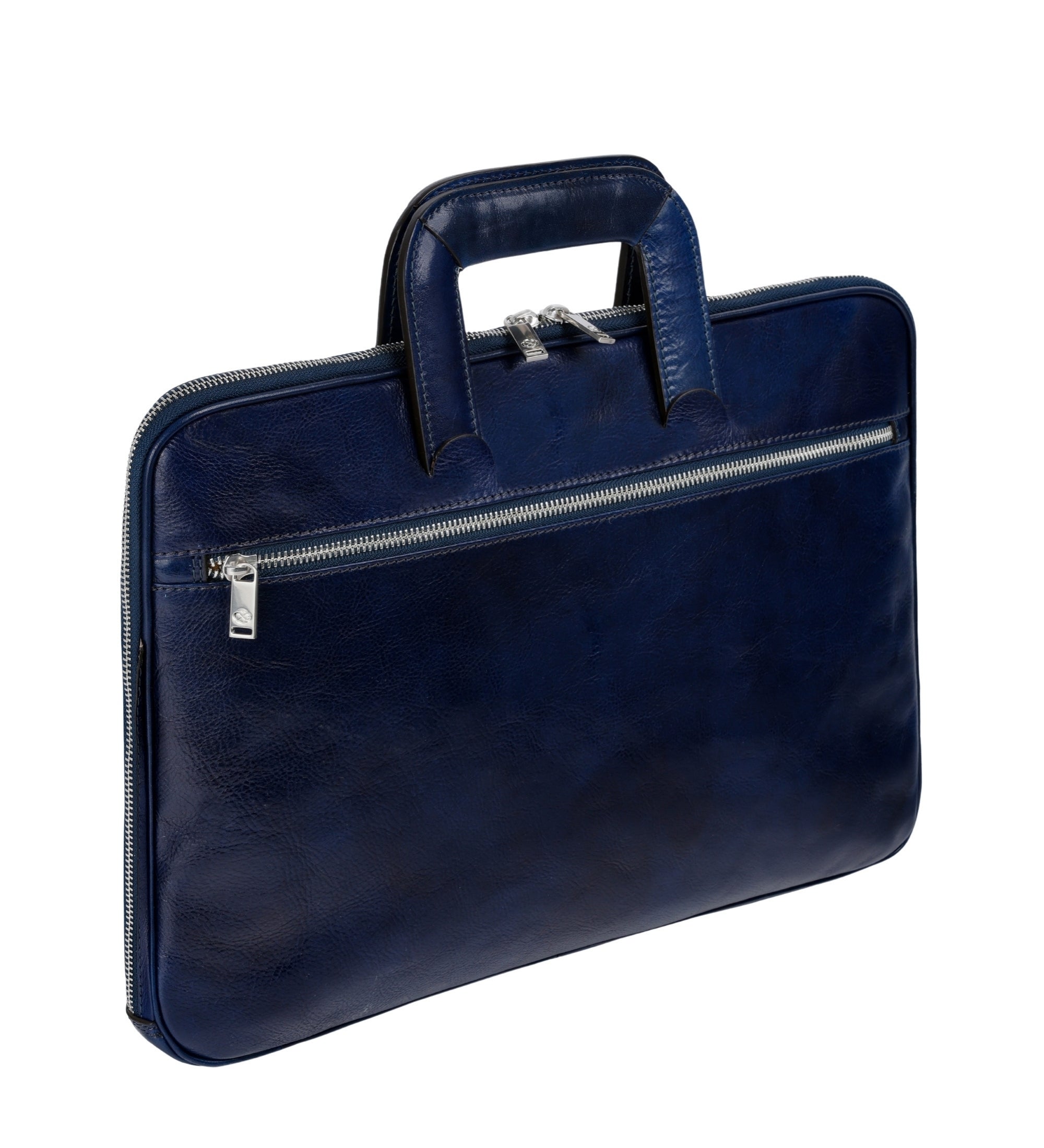 Leather Briefcase Laptop Bag - Brave New World