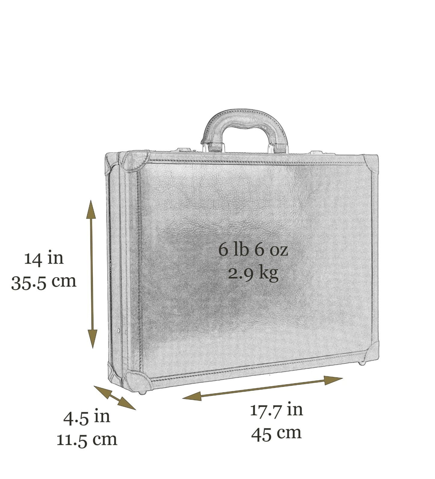 Attaché-case en cuir porte-documents - TheWindintheWillows
