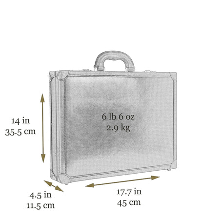 Attaché-case en cuir porte-documents - TheWindintheWillows