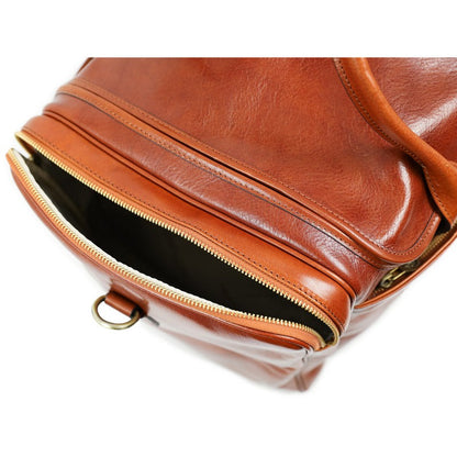 Large Italian Leather Duffel Bag - The Hitchhikers Guide to the Galaxy Duffel Bag Time Resistance   