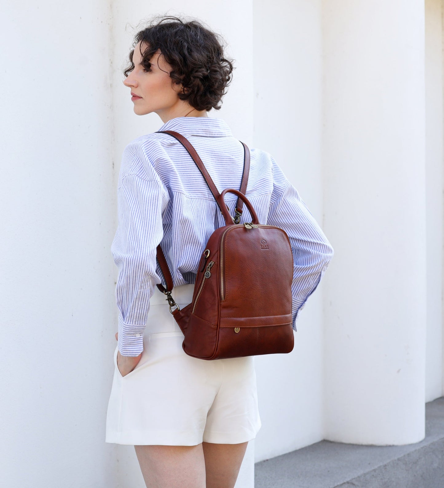 Sac à dos en cuir convertible pour femme - Regeneration