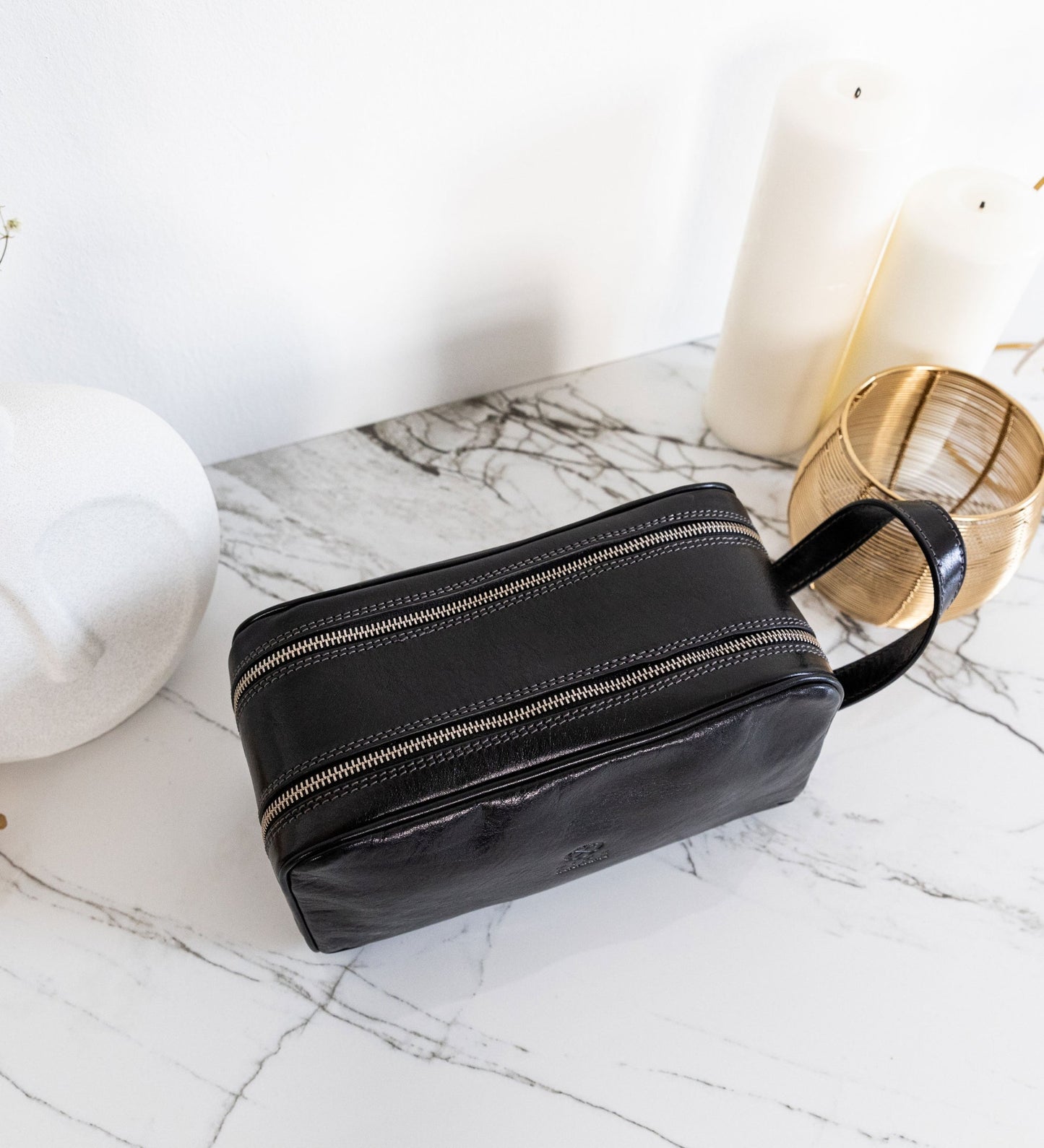 Leder-Kosmetiktasche Dopp Kit - All the Kings Men