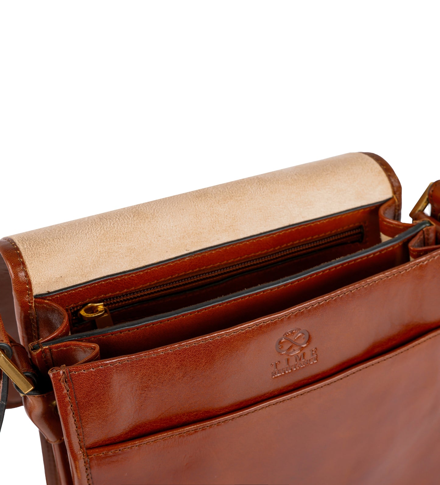 Kleine Leder-Messenger Bag - On The Road