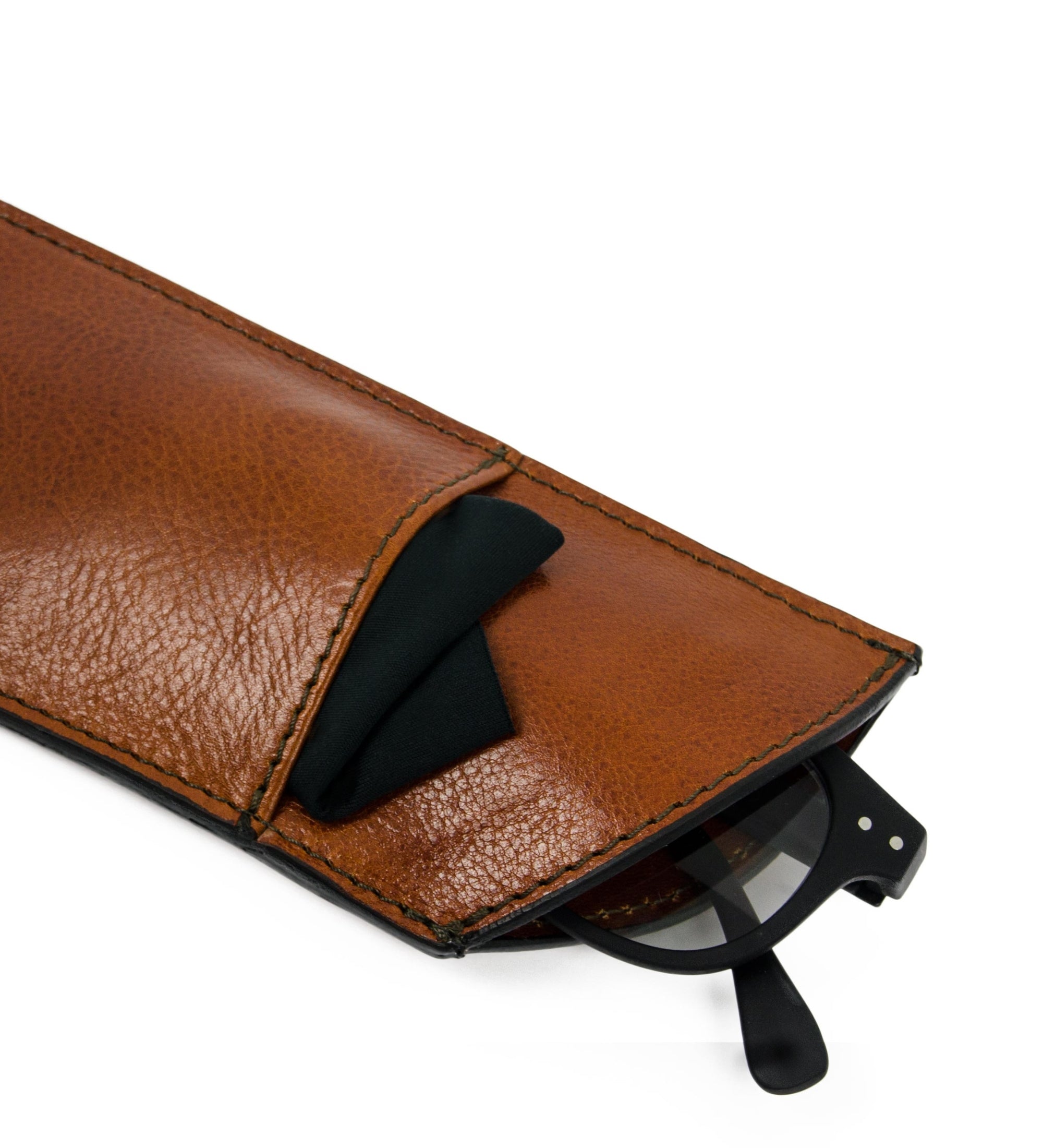 Leather Glasses Sleeve for Women - One Hundred Years of Solitude