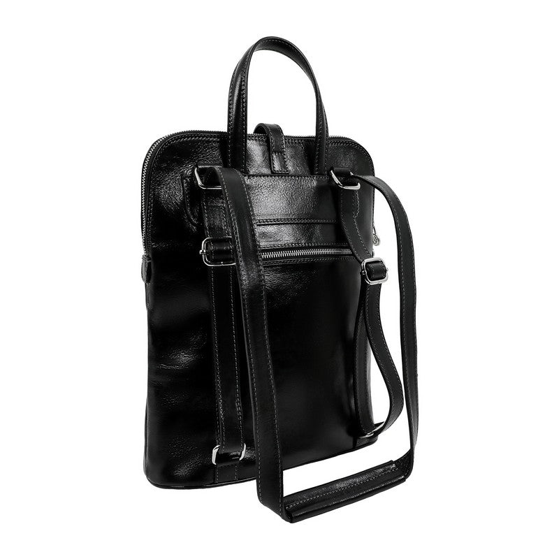 Convertible Leather Backpack Shoulder Bag - Emma Backpack Time Resistance   