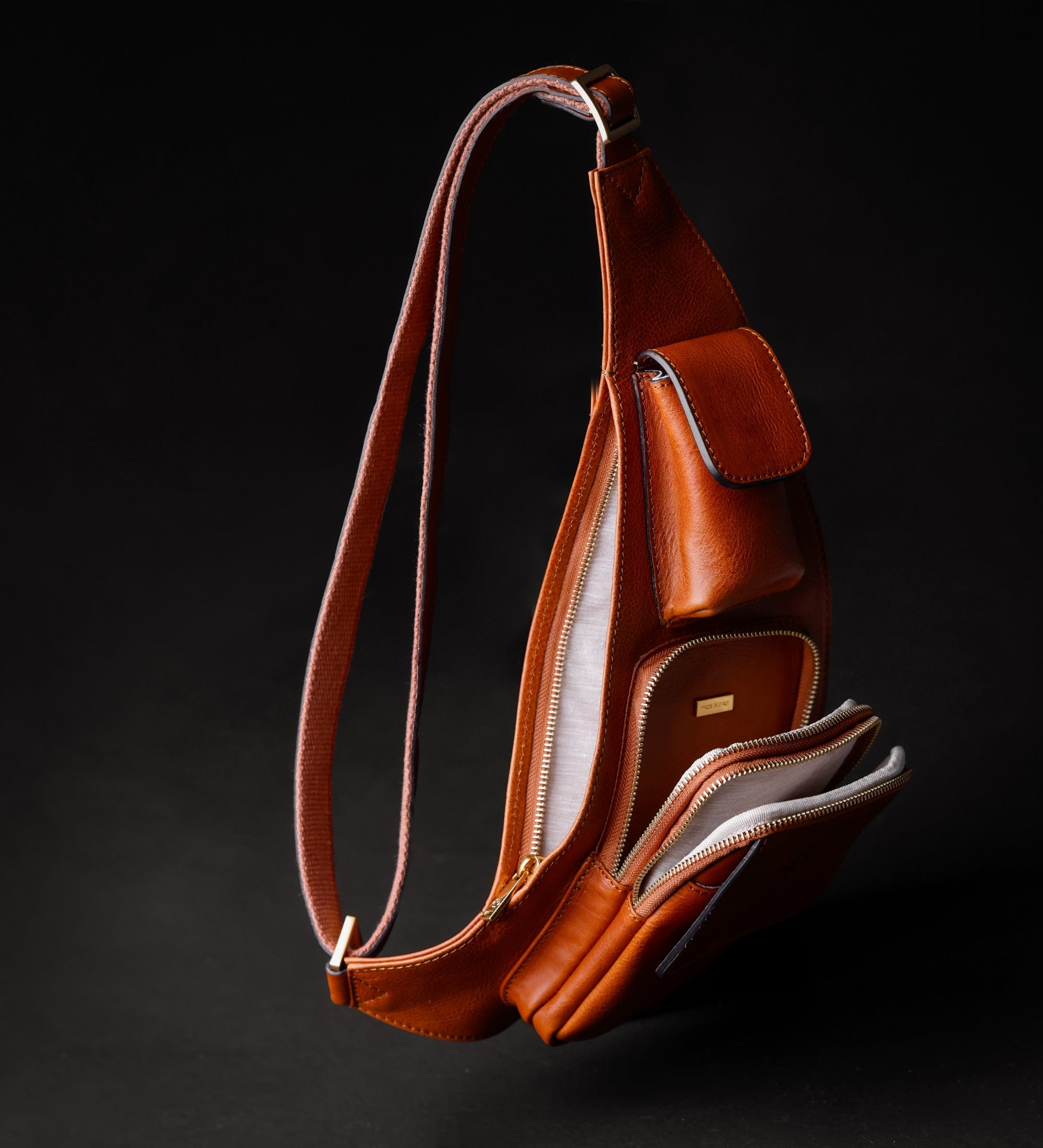 Leather Sling Bag Crossbody Bag - The Monk