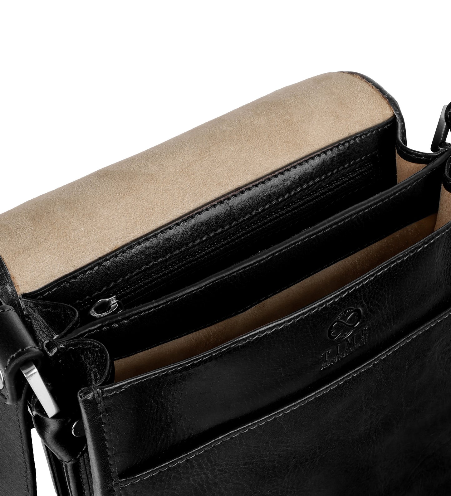 Kleine Leder-Messenger Bag - On The Road