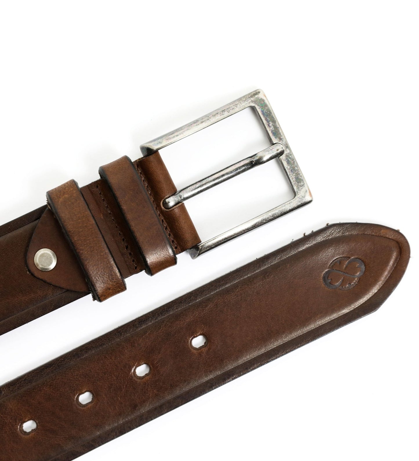 Ceinture en cuir marron - North and South