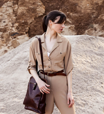 Sac à dos en cuir convertible - Emma