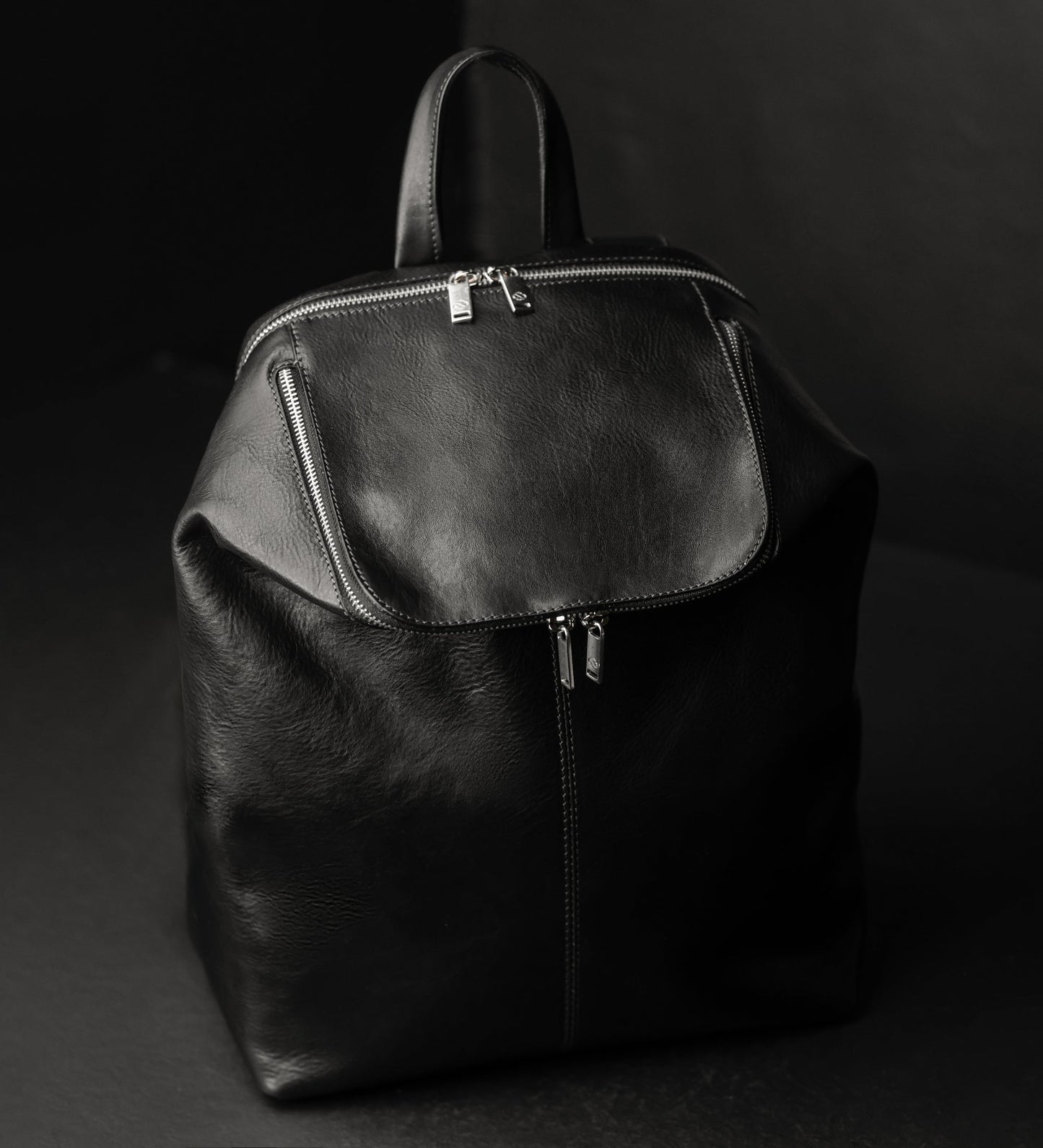 Leather Backpack for Women - A Bend in the River