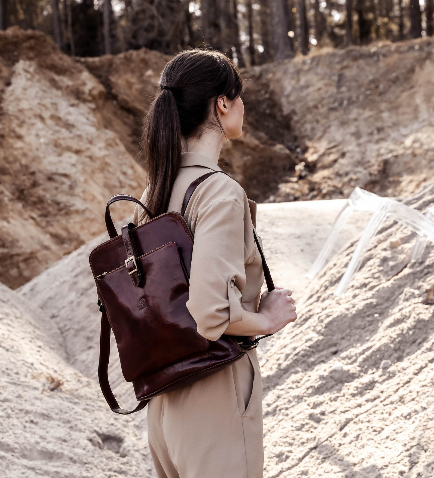 Sac à dos en cuir convertible - Emma