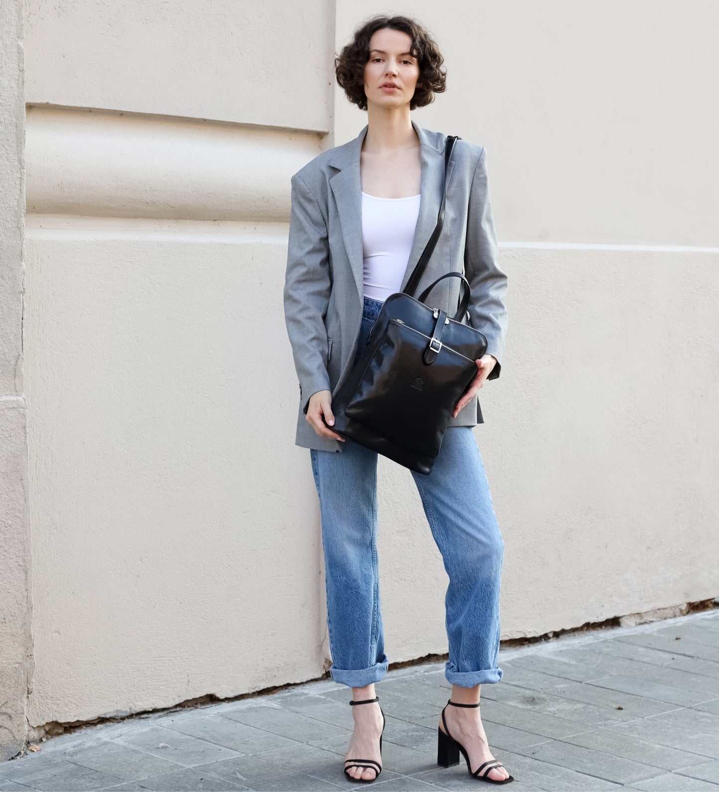 Sac à dos en cuir convertible - Emma