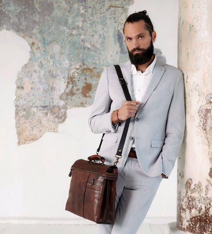Sacoche en cuir marron pour ordinateur portable - From Here to Eternity