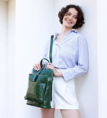 Sac à dos en cuir convertible - Emma