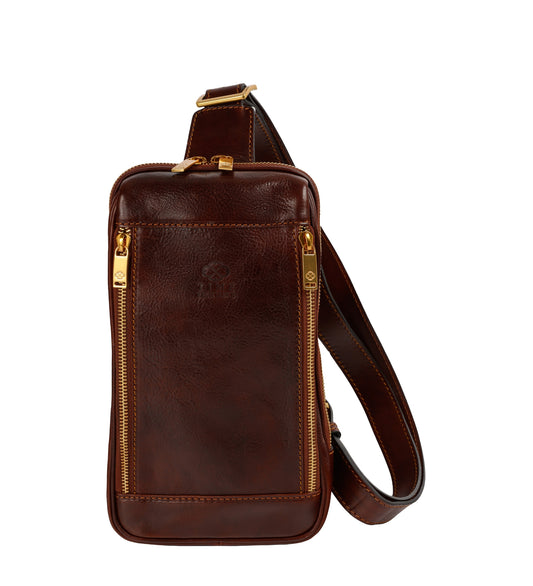 Leder Sling Bag Brusttasche - Kim