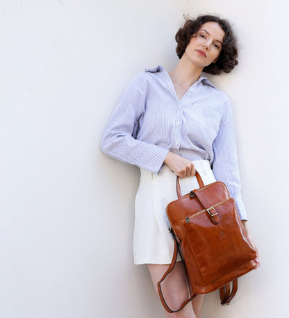 Sac à dos en cuir convertible - Emma