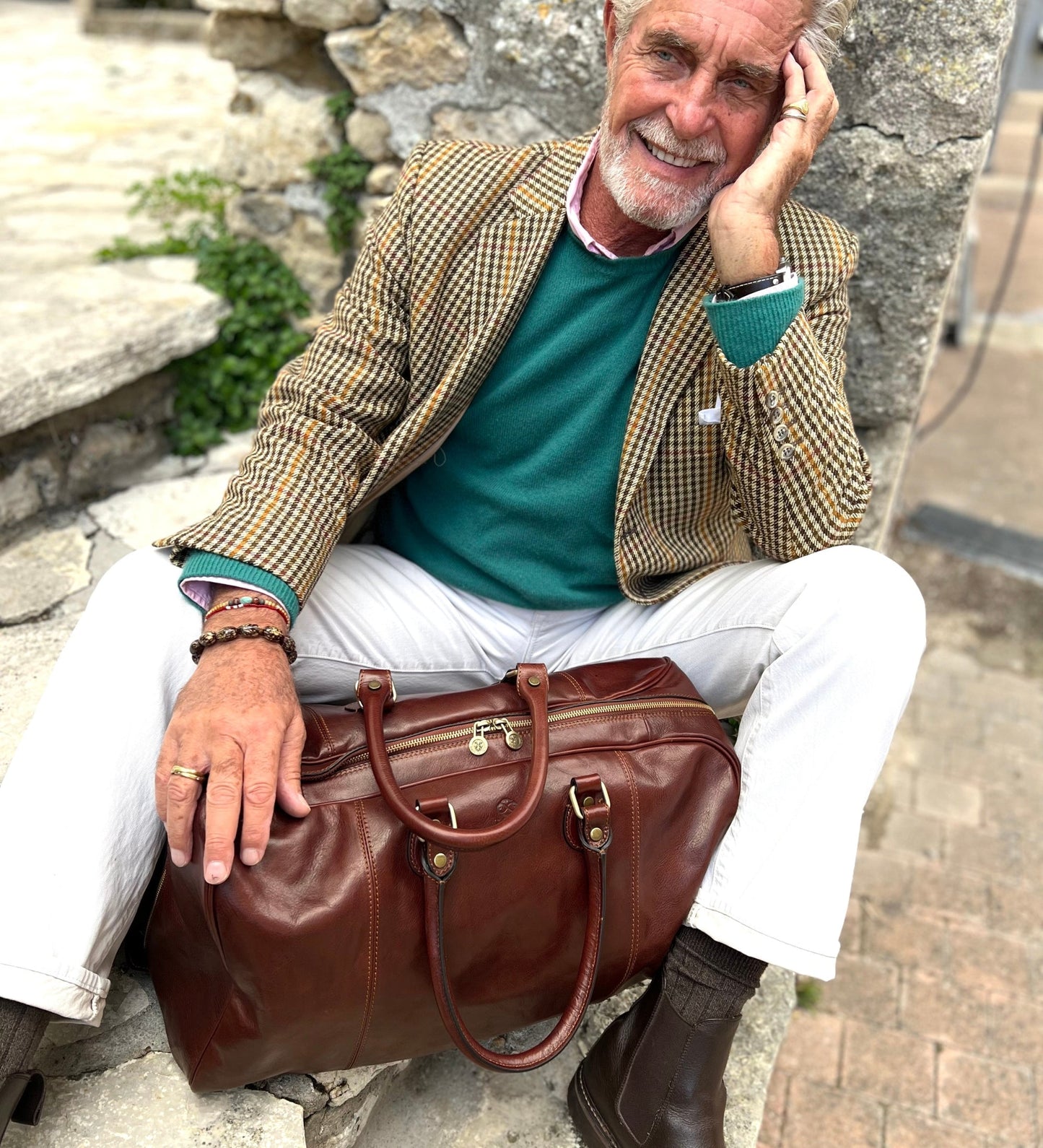Sac de voyage fourre-tout en cuir - The Count of Monte Cristo