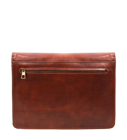 Womens Leather Portfolio, Work Bag with Shoulder Strap  - The Corrections