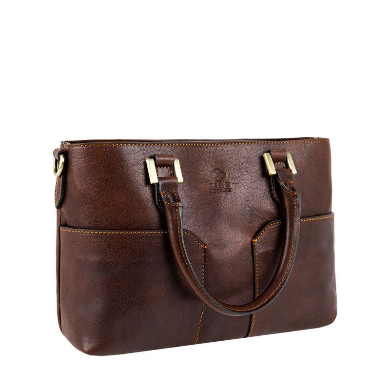 Leather Handbag Shoulder Bag - Camilla  Time Resistance   