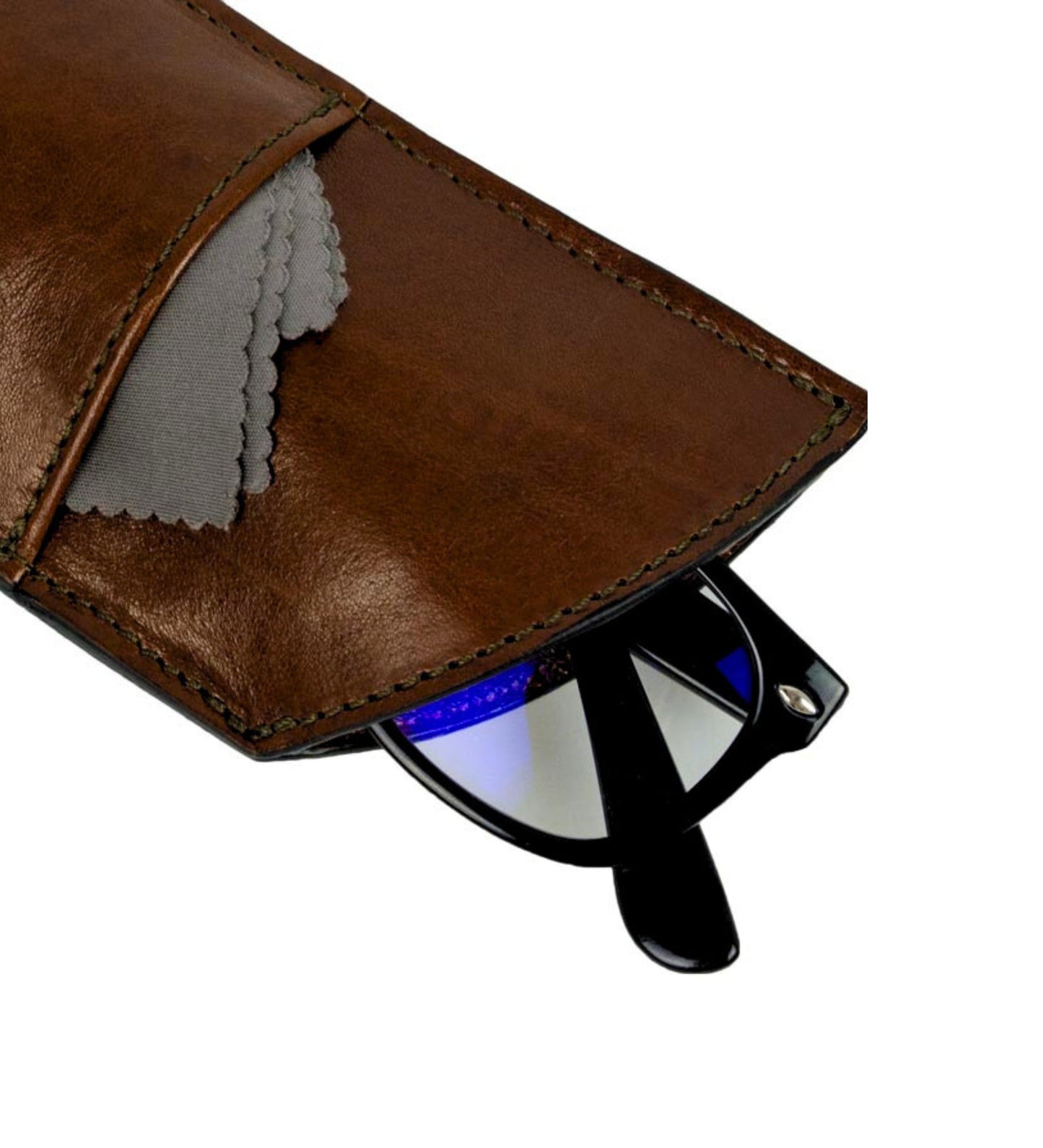 Leather Glasses Sleeve for Women - One Hundred Years of Solitude