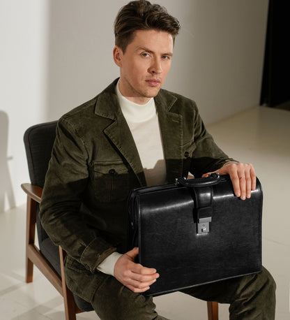 Grand porte-documents en cuir - The Firm