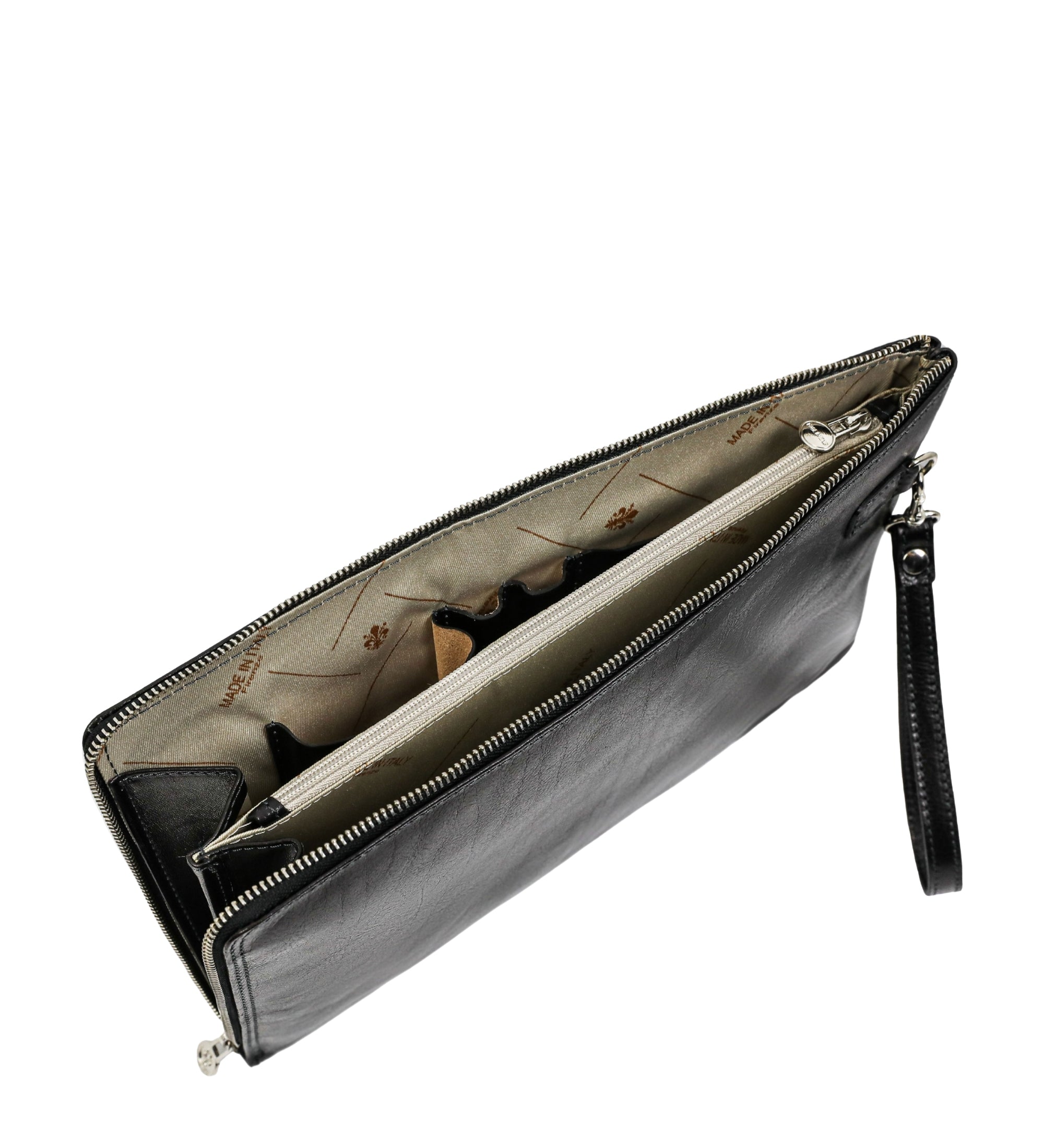 Large Leather Mens Clutch Purse - The Brothers Karamazov