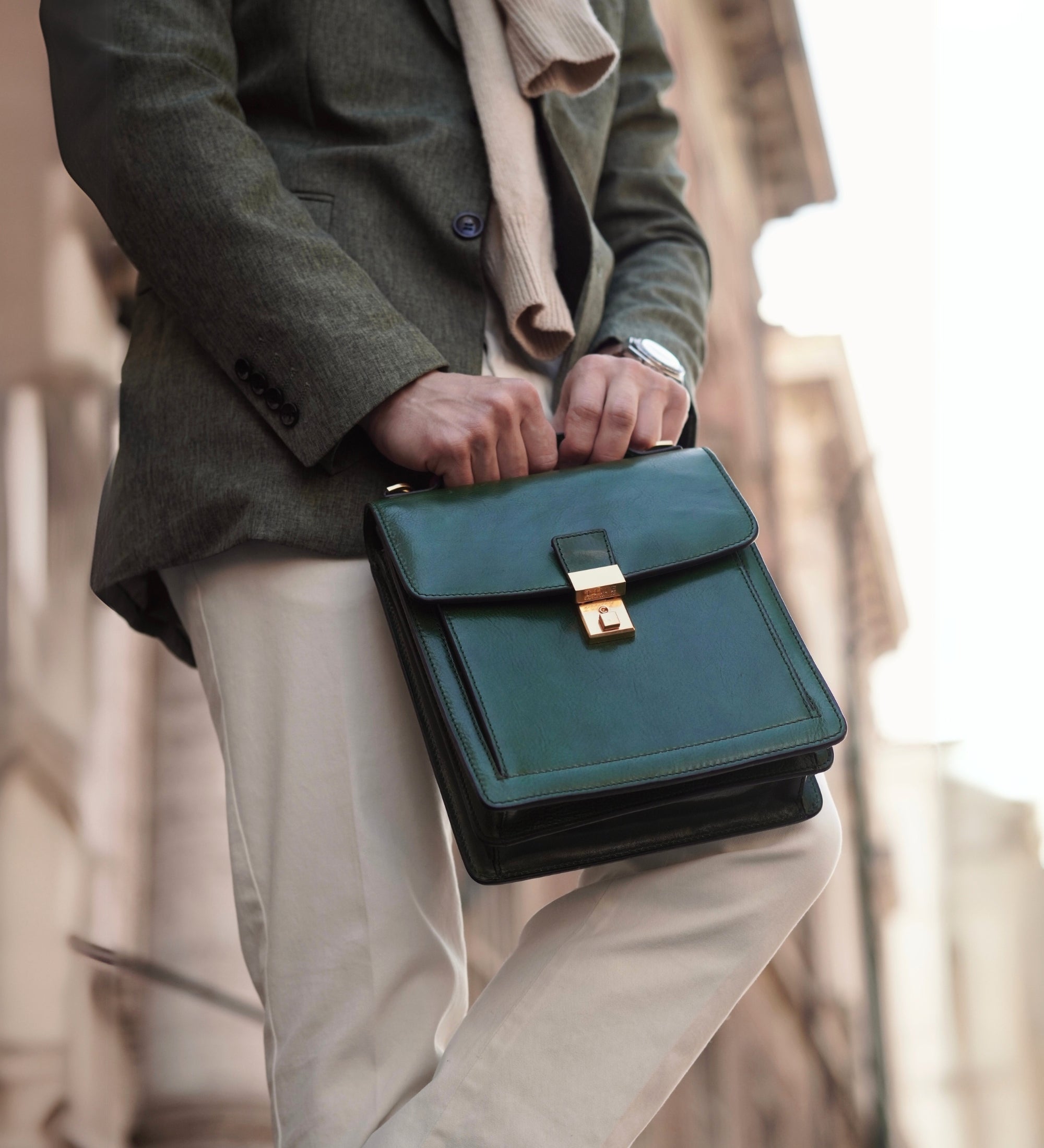 Small Leather Briefcase - Walden