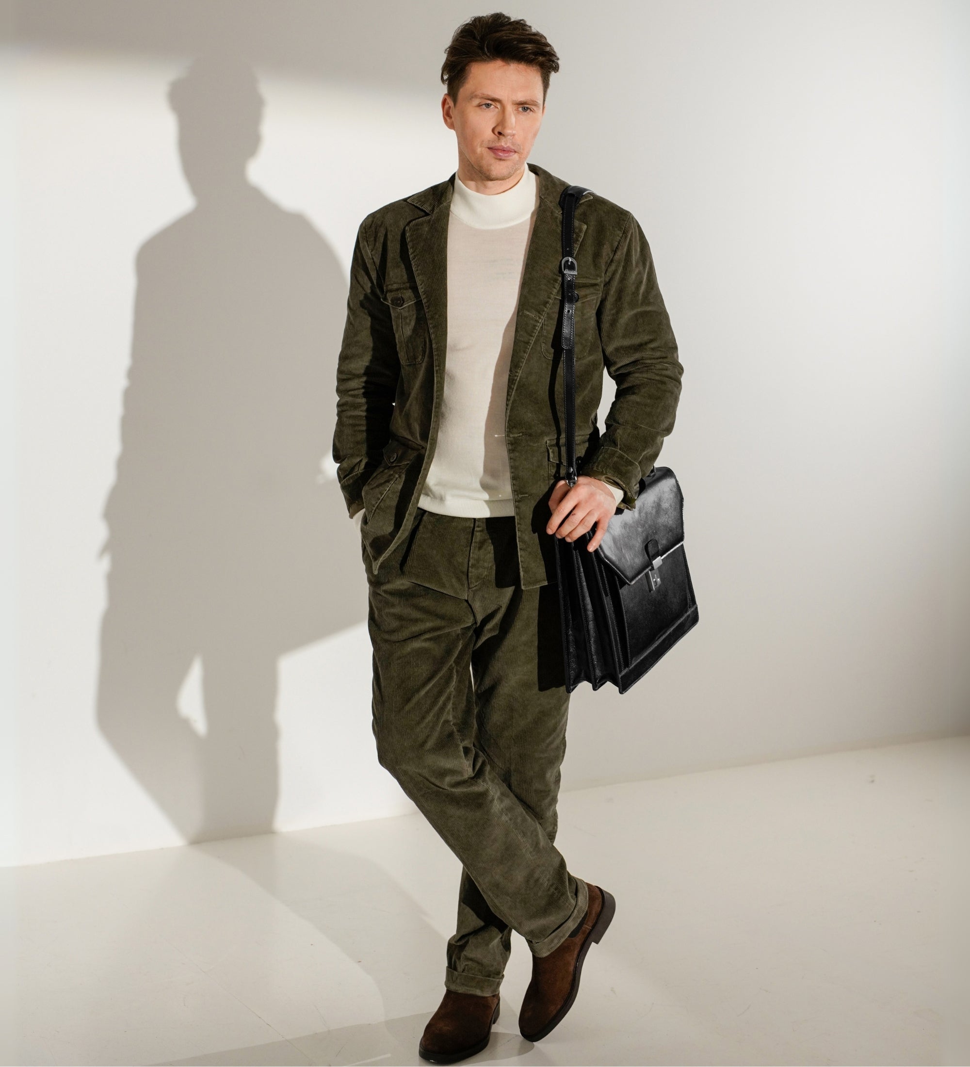 Large Leather Briefcase - Invisible Man