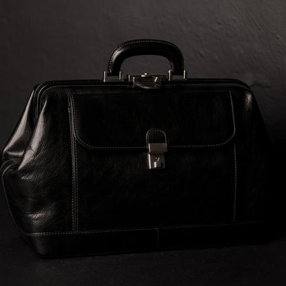 Large Italian Leather Doctor Bag - Hamlet