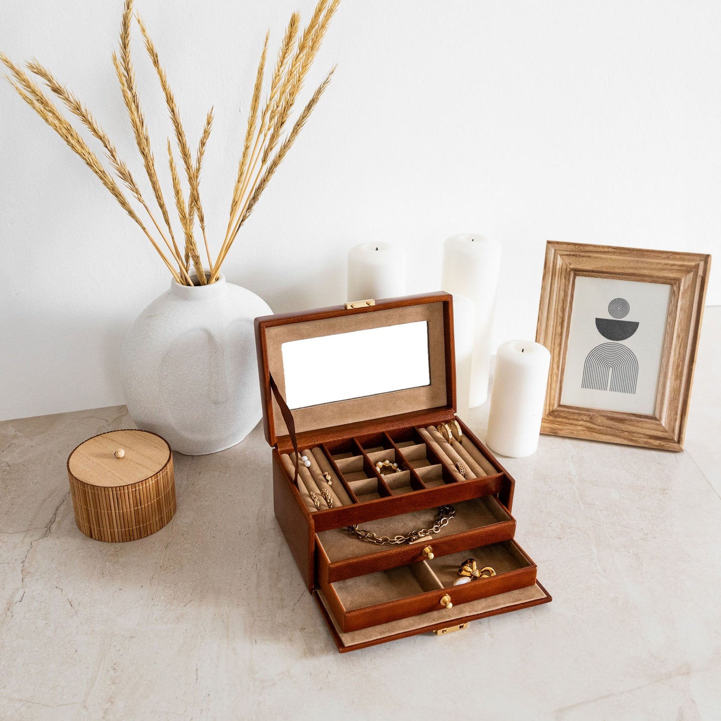 Leather Jewelry Box - Beloved Accessories Time Resistance   