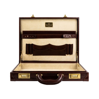 Leather Attaché Case Briefcase - The Wind in the Willows Briefcase Time Resistance   