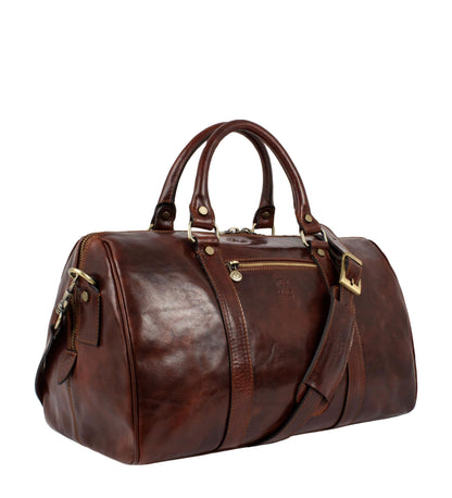 Womens Small Leather Overnight Bag, Duffel Bag - The Ambassadors
