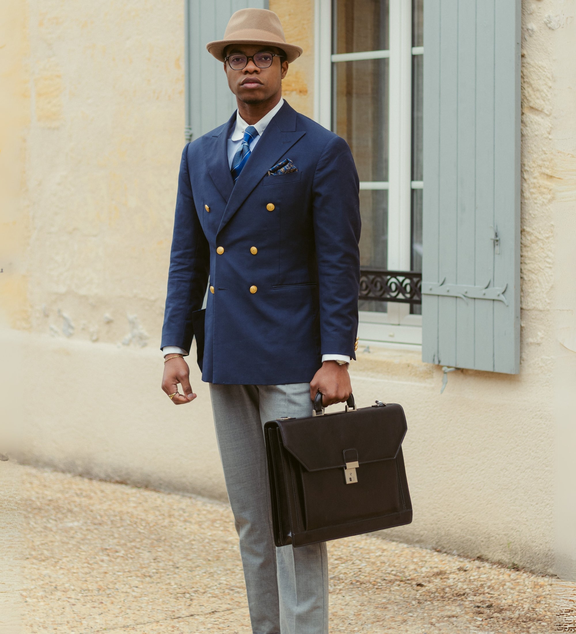 Large Leather Briefcase - Invisible Man