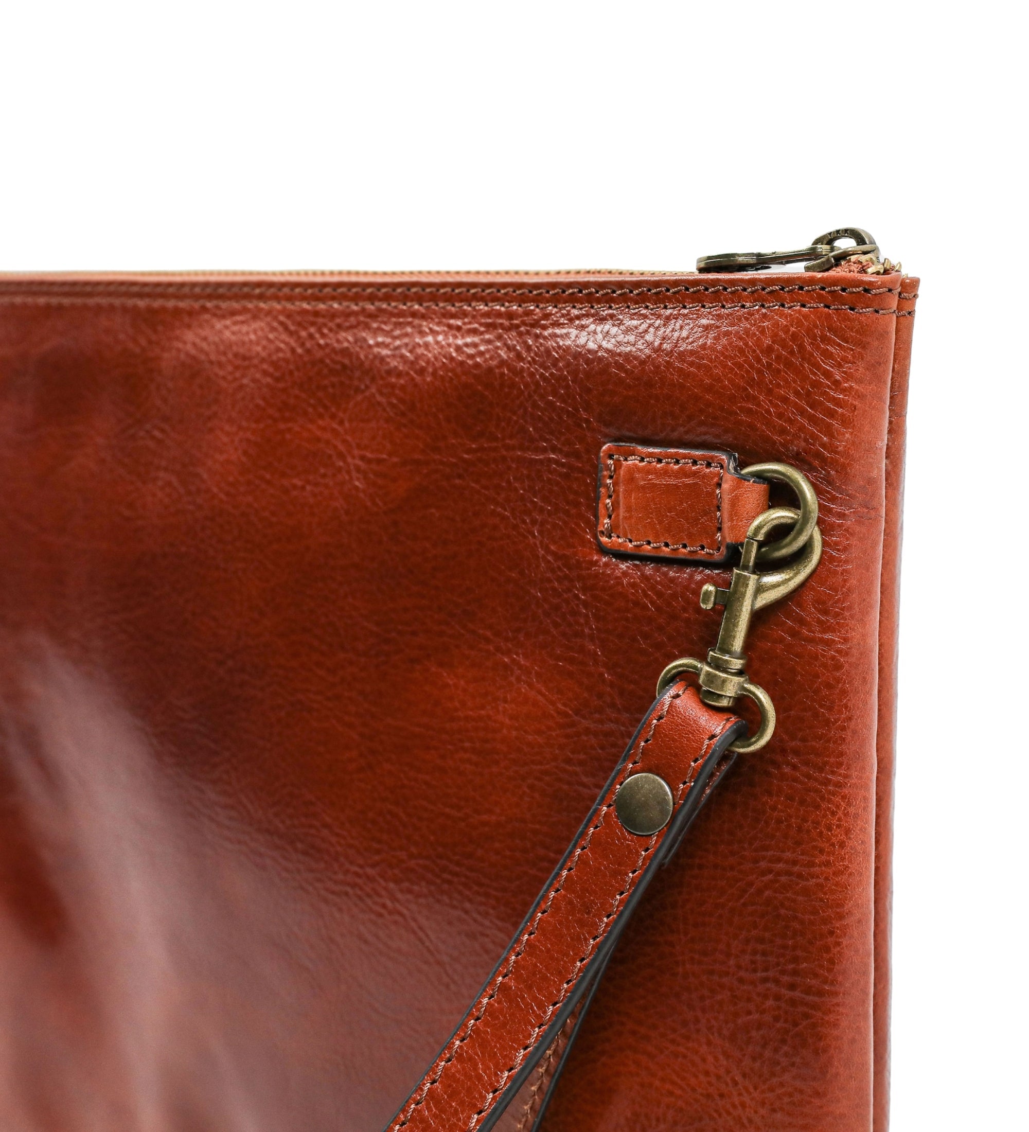 Large Leather Mens Clutch Purse - The Brothers Karamazov