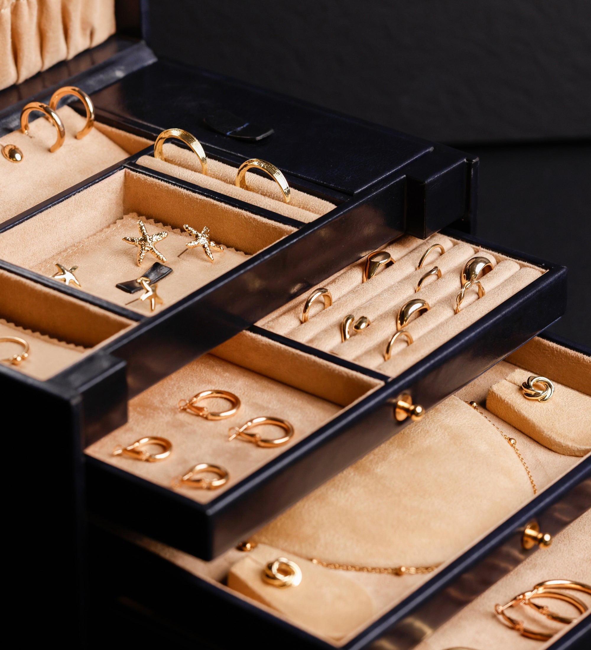 Large Leather Jewelry Box for Women - The Portrait of a Lady