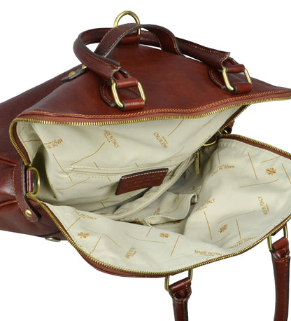 Sac à dos en cuir marron pour femmes - Charlotte's Web