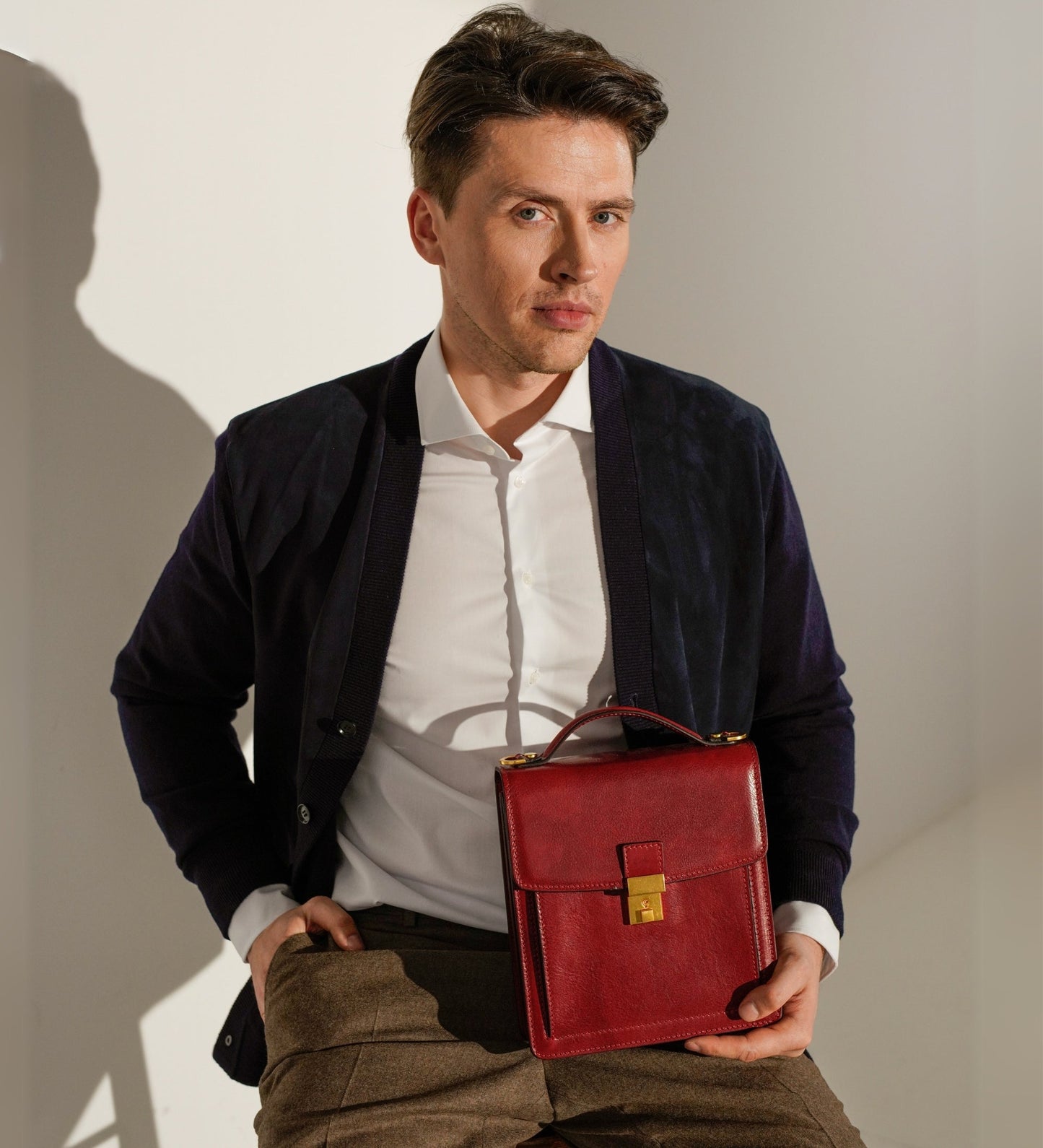 Small Leather Briefcase - Walden