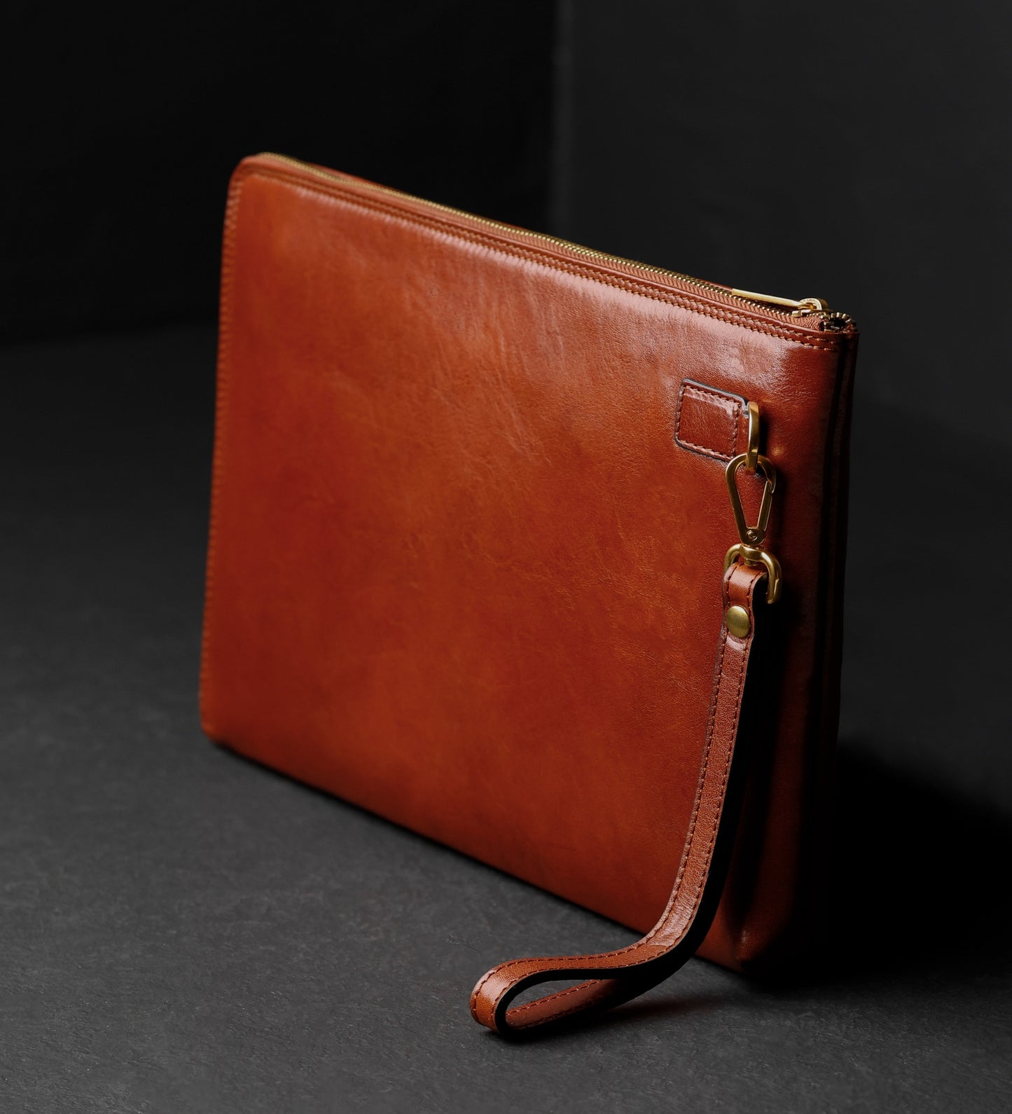 Pochette pour homme en cuir marron - The Brothers Karamazov