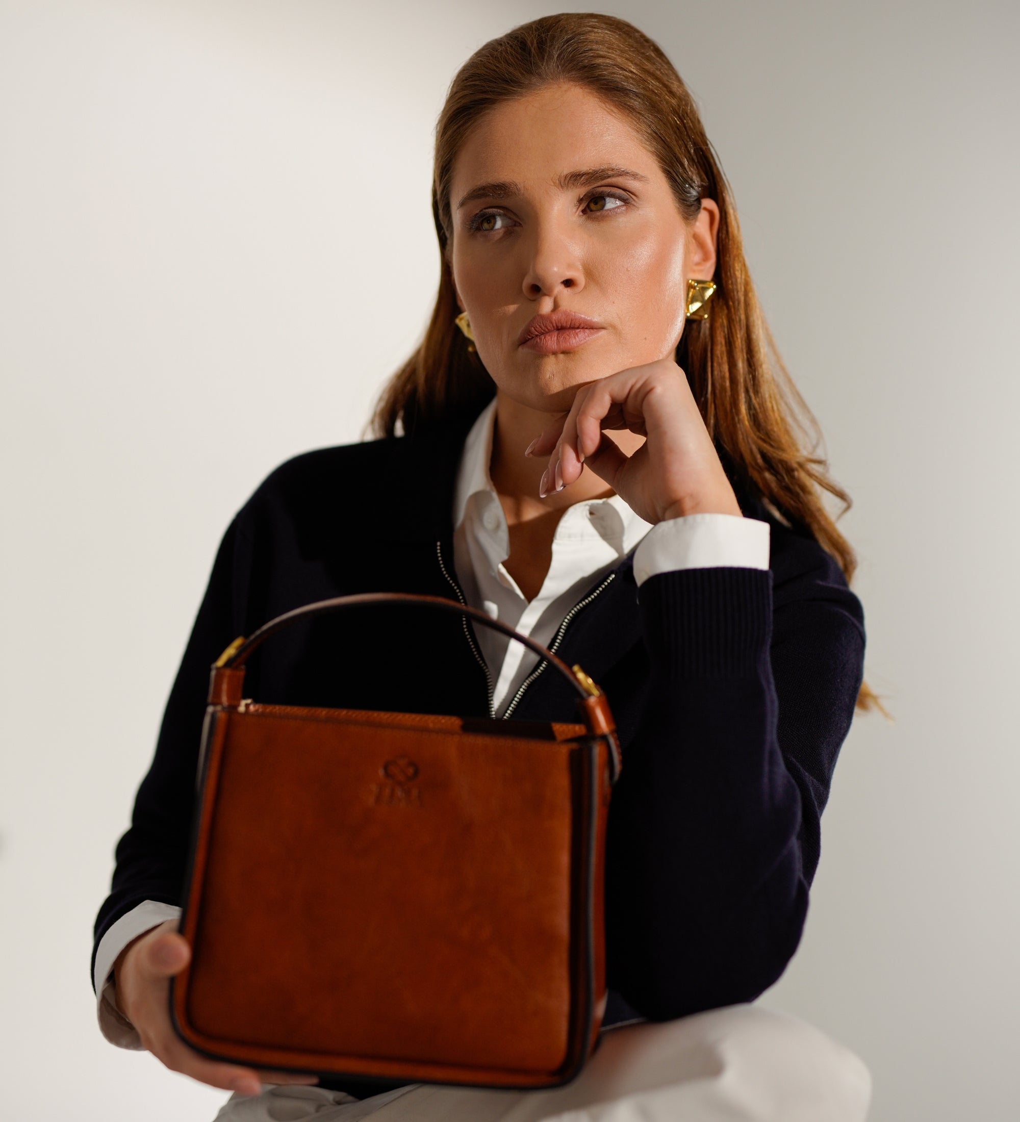 Leather Small Tote Bag for Women - Alms for Oblivion