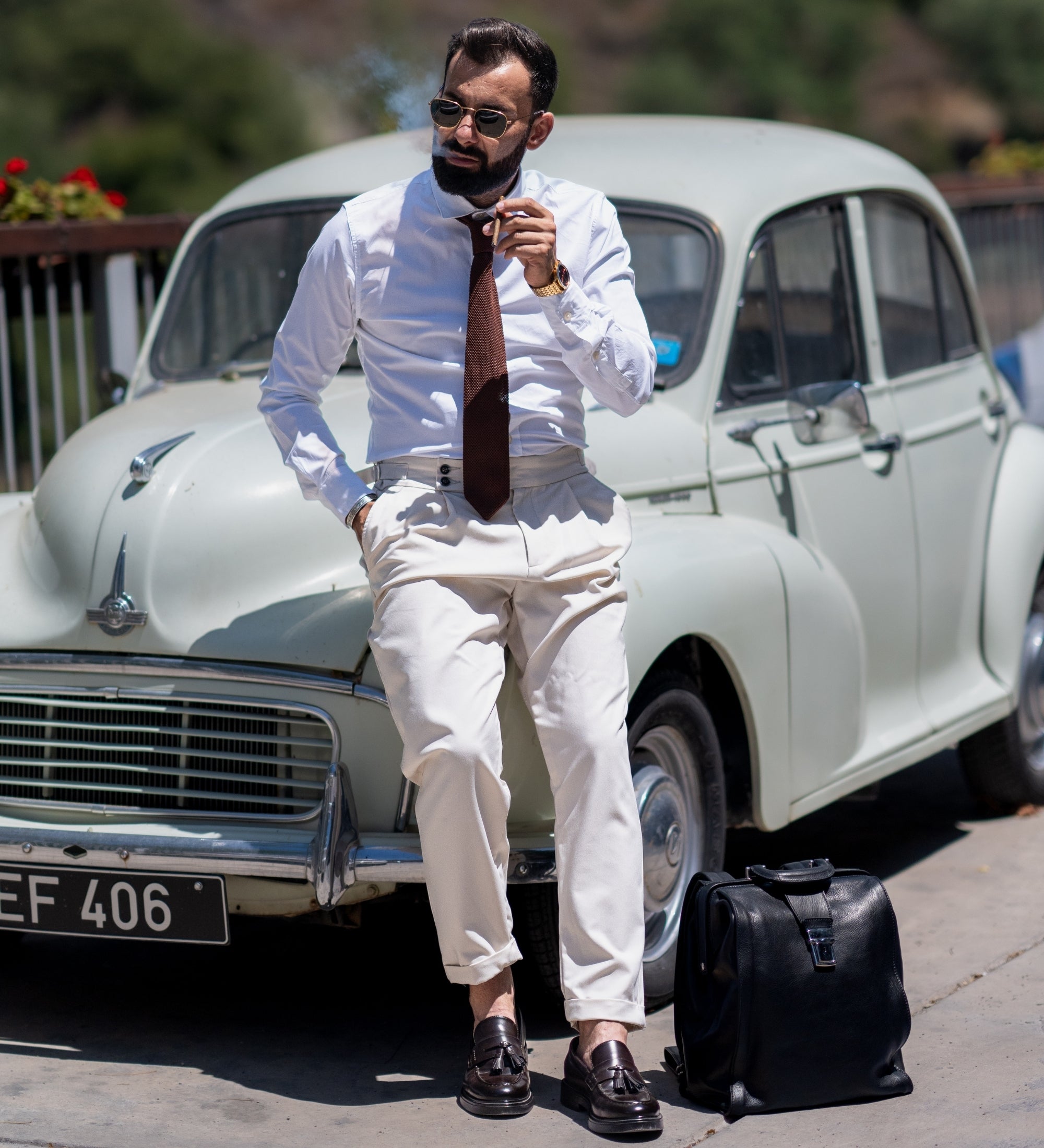 Leather Backpack - A Brief Story of Time