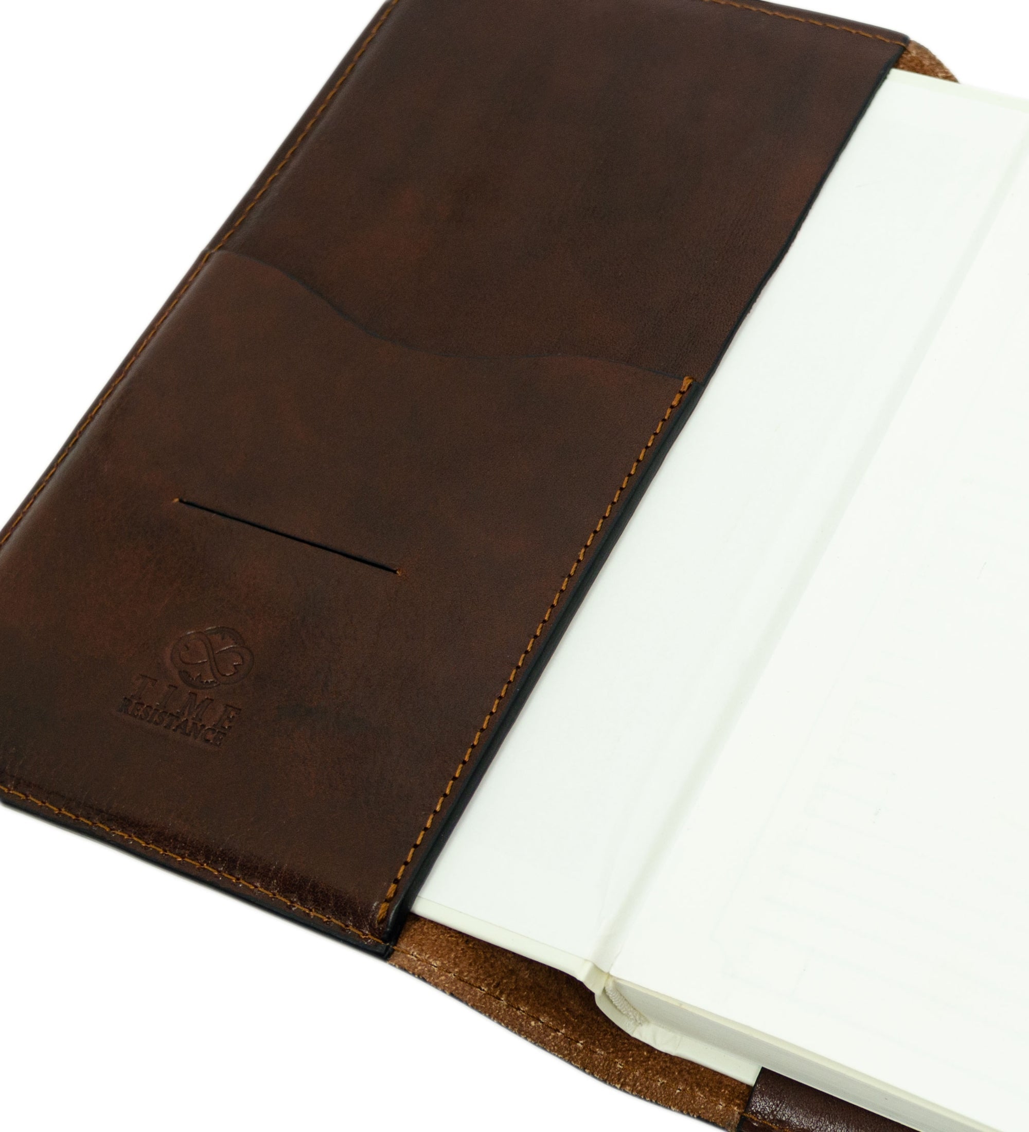 Womens Leather Journal with Refillable A5 Notepad - In Search of Lost Time